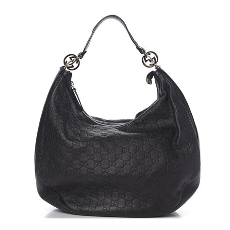 gucci guccissima hobo black.